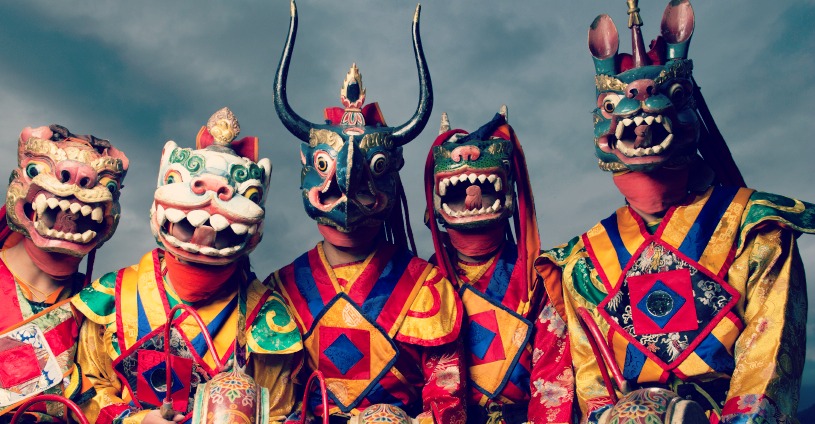 Bhutan_mask_Dancers